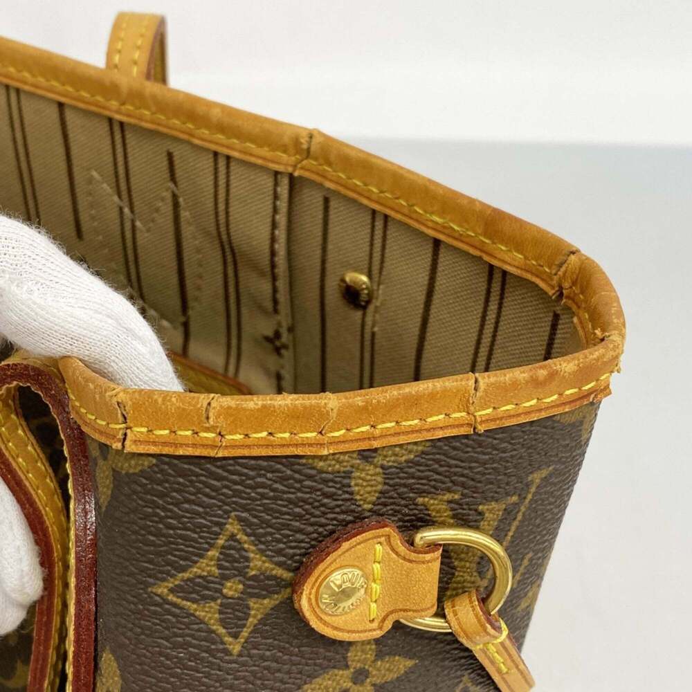 LOUIS VUITTON Brown Monogram Neverfull PM Tote Bag - Picture 6 of 11